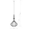 ABI M 8866 Nowodvorski mennyezeti lámpa fekete E27 függesztőhuzal acél ⌀40 cm modern