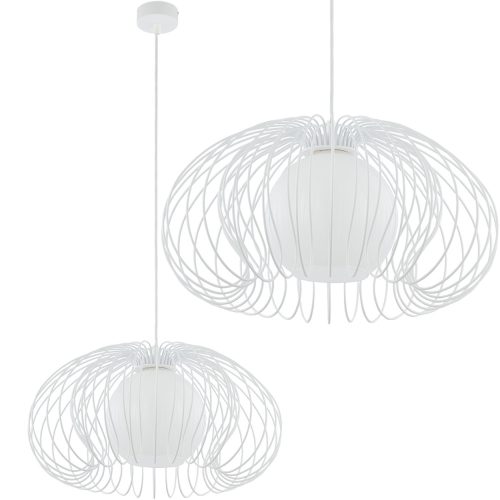 MERSEY 5295 Nowodvorski mennyezeti lámpa fehér E27 függesztőhuzal acél ⌀44 cm retro