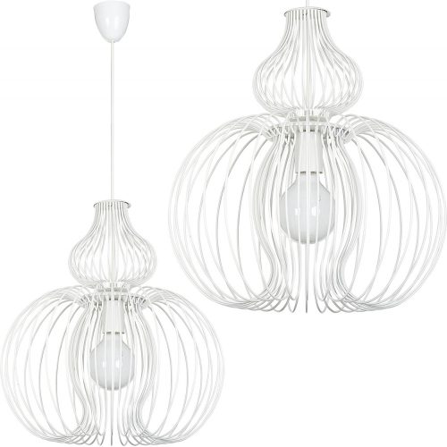 MEKNES 5297 Nowodvorski mennyezeti lámpa fehér E27 függesztőhuzal acél ⌀44 cm retro