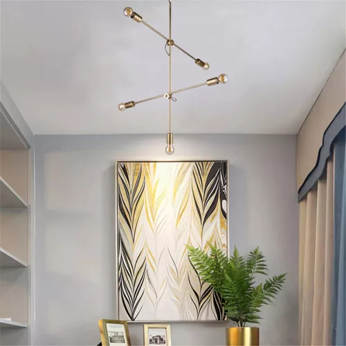 STICKS 9076 Nowodvorski mennyezeti lámpa arany 6xE27 függesztett acél ⌀73 cm ipari