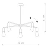 STICKS 9735 Nowodvorski mennyezeti lámpa fekete és réz 5xE27 függesztett acél ⌀70 cm ipari