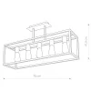 CRATE 9047 Nowodvorski mennyezeti lámpa fekete 5xE27 loft acél csillár
