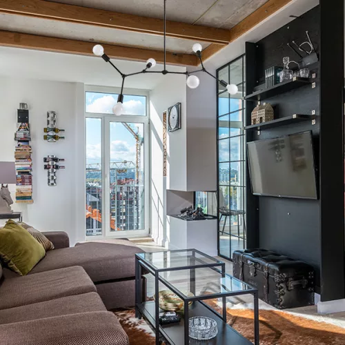 TWIG 9138 Nowodvorski mennyezeti lámpa fekete 6xE27 loft acél csillár