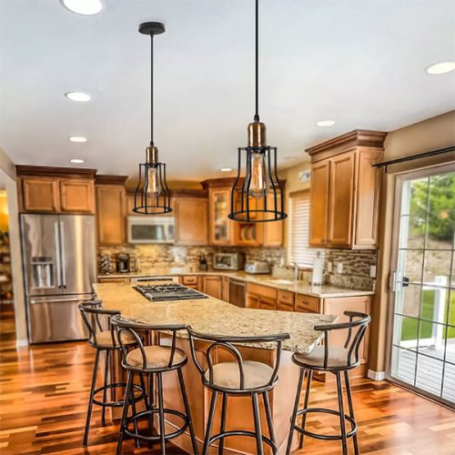 MŰHELY 6336 Nowodvorski mennyezeti lámpa fekete és réz E27 függő acél ⌀15 cm padlás