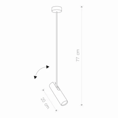 EYE SUPER B 6503 Nowodvorski függőlámpa fekete GU10 mennyezeti túlnyúlás 77cm modern