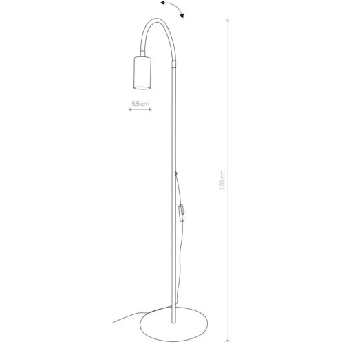 EYE FLEX 8934 Nowodvorski állólámpa fehér GU10 rugalmas kar acél minimalista