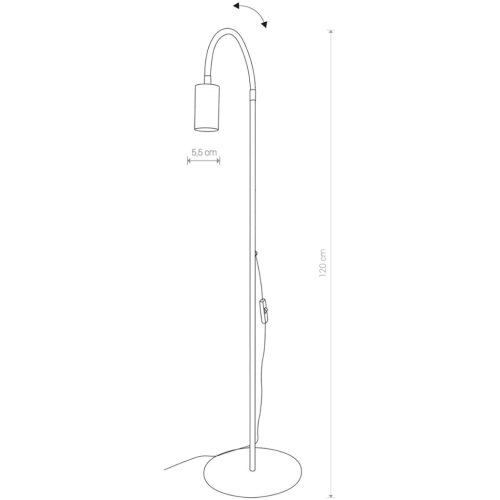 EYE FLEX 8935 Nowodvorski állólámpa fekete GU10 rugalmas kar acél minimalista