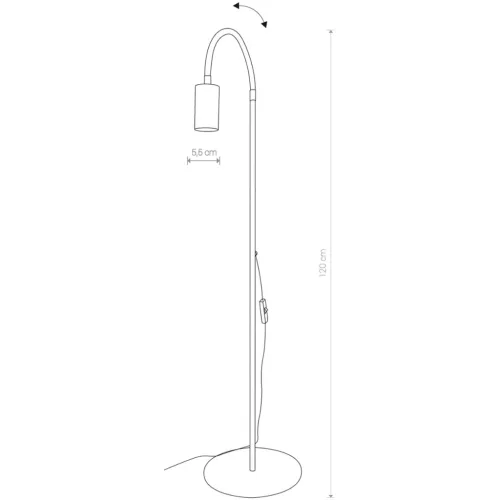 EYE FLEX 8935 Nowodvorski állólámpa fekete GU10 rugalmas kar acél minimalista