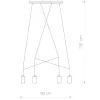 IMBRIA 9191 Nowodvorski mennyezeti lámpa fehér 4xGU10 függesztett geometriai acél
