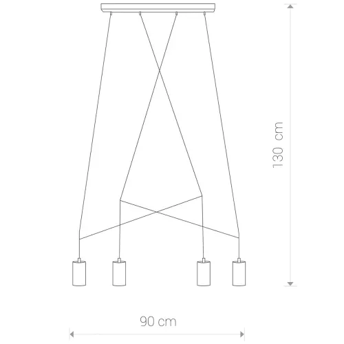 IMBRIA 9191 Nowodvorski mennyezeti lámpa fehér 4xGU10 függesztett geometriai acél