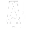 IMBRIA 9192 Nowodvorski mennyezeti lámpa fekete 4xGU10 függesztett geometriai acél