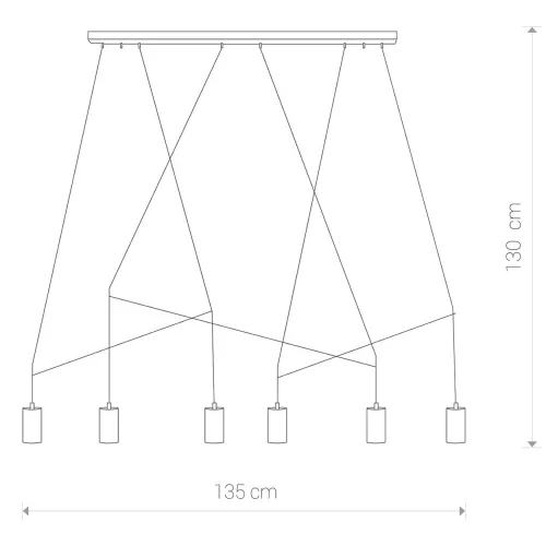 IMBRIA 9674 Nowodvorski mennyezeti lámpa fehér 6xGU10 függesztett geometriai acél