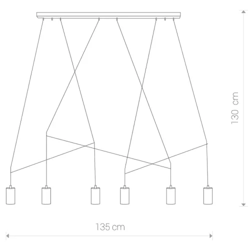 IMBRIA 9675 Nowodvorski mennyezeti lámpa fekete 6xGU10 függesztett geometriai acél