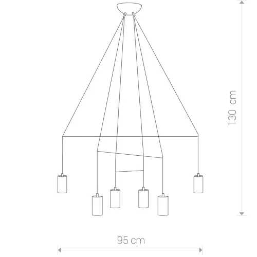 IMBRIA 9676 Nowodvorski mennyezeti lámpa fehér 6xGU10 függesztett geometriai acél