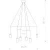 IMBRIA 9677 Nowodvorski mennyezeti lámpa fekete 6xGU10 függesztett geometriai acél