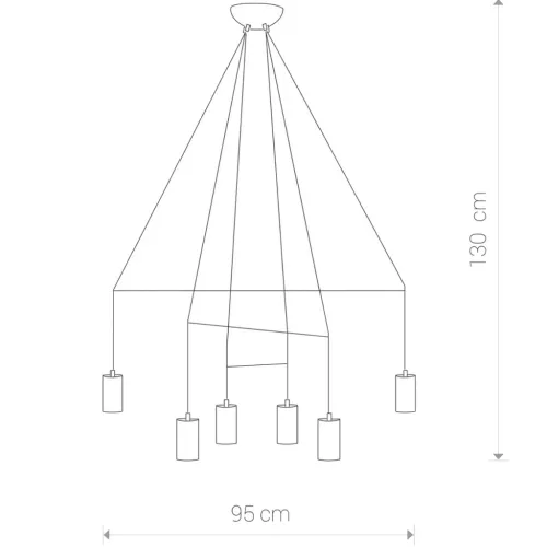 IMBRIA 9677 Nowodvorski mennyezeti lámpa fekete 6xGU10 függesztett geometriai acél