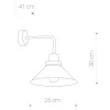 CRAFT 9151 Nowodvorski fali lámpa fekete-fehér E27 fali lámpa széles loft acél