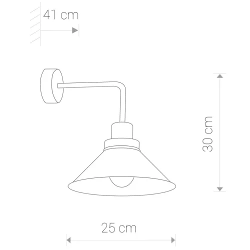 CRAFT 9151 Nowodvorski fali lámpa fekete-fehér E27 fali lámpa széles loft acél