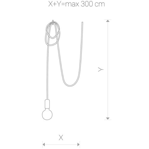 SPIDER 6792 Nowodvorski mennyezeti lámpa fekete E27 függő 300 cm modern