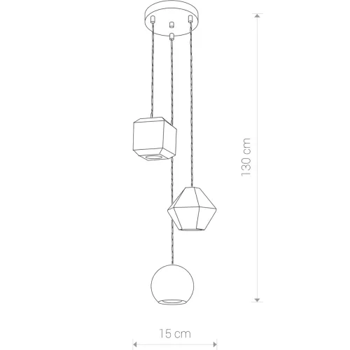 GEOMETRIC 9695 Nowodvorski beton GU10 függesztett modern mennyezeti lámpa