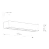 GIPSY 2208 Nowodvorski szürke fali lámpa 2xE27 beton vakolat+üveg 70 cm minimalista