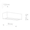 GIPSY 2206 Nowodvorski szürke fali lámpa 2xE27 beton vakolat+üveg 30 cm minimalista