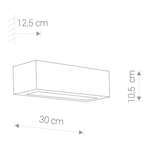 GIPSY 2206 Nowodvorski szürke fali lámpa 2xE27 beton vakolat+üveg 30 cm minimalista
