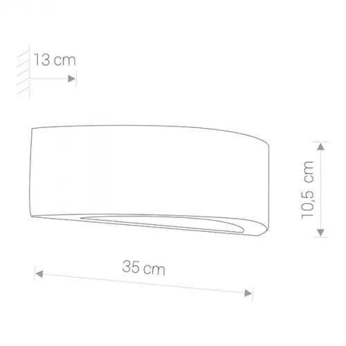 GIPSY 2410 Nowodvorski fali lámpa szürke 2xE27 fali lámpa beton vakolat+üveg 35 cm minimalista