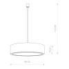 MIST 8942 Nowodvorski mennyezeti lámpa fehér 3xE27 függesztett kerek PVC + acél 50 cm minimalista