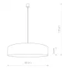 LAGUNA 8951 Nowodvorski Ecru mennyezeti lámpa 3xE27 függesztett kerek PVC + acél 65 cm modern