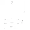 Mennyezeti lámpa TURDA 8946 Nowodvorski Szürke 3xE27 Függesztett Kerek PVC + Acél 50 cm Classic
