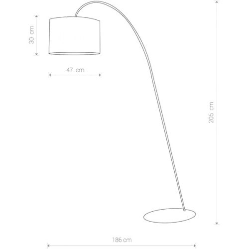 ALICE 4963 Nowodvorski állólámpa fekete és arany E27 anyag + modern acél
