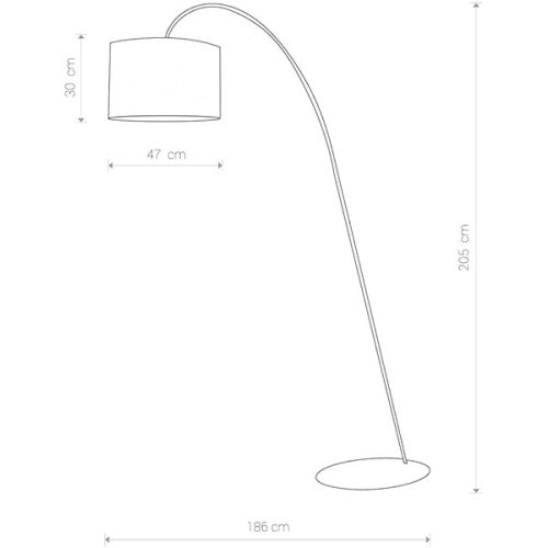 ALICE 3464 Nowodvorski állólámpa kávé E27 anyag + acél modern