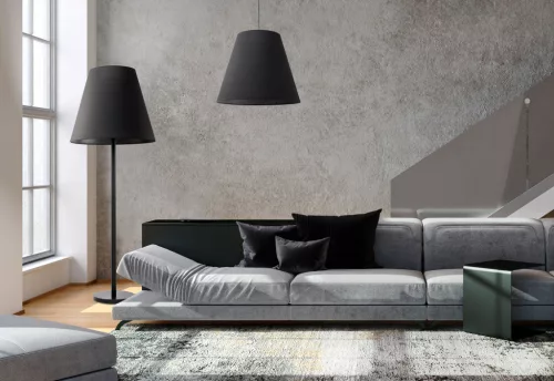 MOSS 9736 Nowodvorski állólámpa fekete 3xE27 padló anyag + acél minimalista