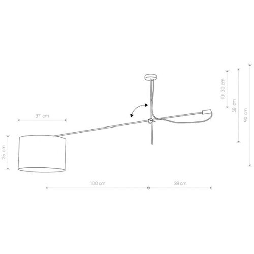 VIPER 6640 Nowodvorski mennyezeti lámpa fehér E27 a karon Anyaga+acél modern