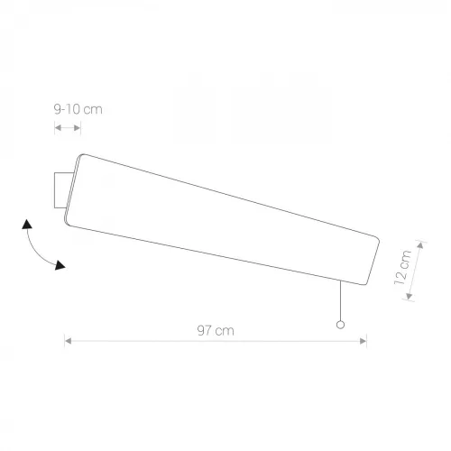 OSLO LED 9634 Nowodvorski fali lámpa fa 14W LED cső T8 3000K meleg
