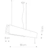 OSLO LED 9315 Nowodvorski függesztett lámpa fa 16W LED cső T8 3000K meleg