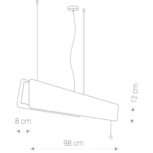 OSLO LED 9315 Nowodvorski függesztett lámpa fa 16W LED cső T8 3000K meleg