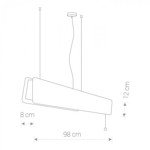 OSLO LED 9698 Nowodvorski függesztett lámpa fa 10W LED cső T8 3000K meleg