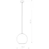POLARIS 9058 Nowodvorski mennyezeti lámpa réz E27 függesztett golyós acél+üveg ⌀25 cm modern