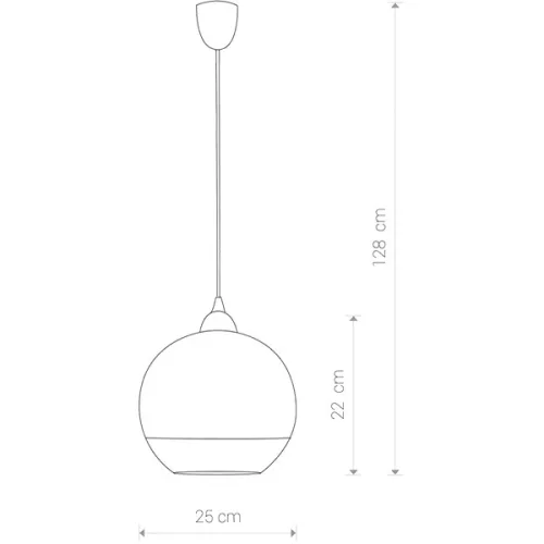 GLOBE 4953 Nowodvorski mennyezeti lámpa ezüst E27 függesztett golyós acél+üveg ⌀25 cm modern