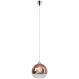   GLOBE 5764 Nowodvorski mennyezeti lámpa réz E27 függesztett golyós acél+üveg ⌀25 cm modern
