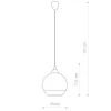 GLOBE 4952 Nowodvorski mennyezeti lámpa Ezüst E27 Függesztett Golyós Acél + Üveg ⌀20 cm Modern