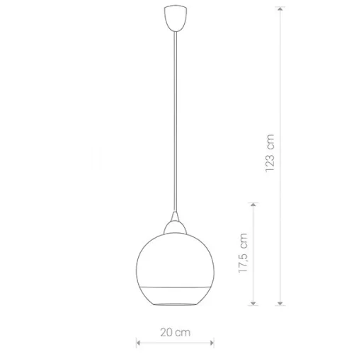 GLOBE 4952 Nowodvorski mennyezeti lámpa Ezüst E27 Függesztett Golyós Acél + Üveg ⌀20 cm Modern