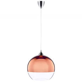   GLOBE 5763 Nowodvorski mennyezeti lámpa réz E27 függesztett golyós acél+üveg ⌀20 cm modern