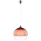 GLOBE 5763 Nowodvorski mennyezeti lámpa réz E27 függesztett golyós acél+üveg ⌀20 cm modern