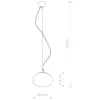 NUAGE 7024 Nowodvorski mennyezeti lámpa fehér E27 függesztett üvegernyő acél+üveg ⌀22,5 cm modern
