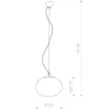 NUAGE 7025 Nowodvorski mennyezeti lámpa fehér E27 függesztett üvegernyő acél+üveg ⌀30 cm modern