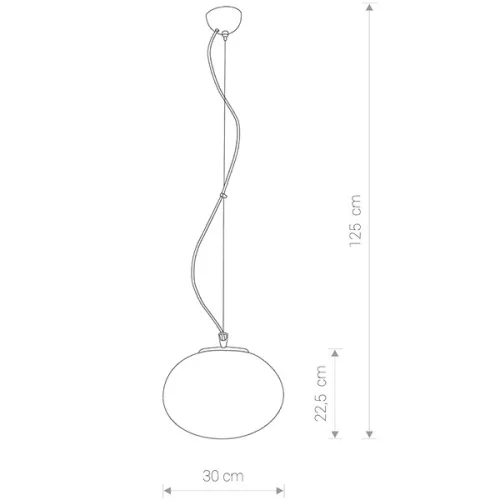 NUAGE 7025 Nowodvorski mennyezeti lámpa fehér E27 függesztett üvegernyő acél+üveg ⌀30 cm modern