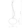 NUAGE 7026 Nowodvorski mennyezeti lámpa fehér E27 függesztett üvegbúra acél+üveg ⌀40 cm modern